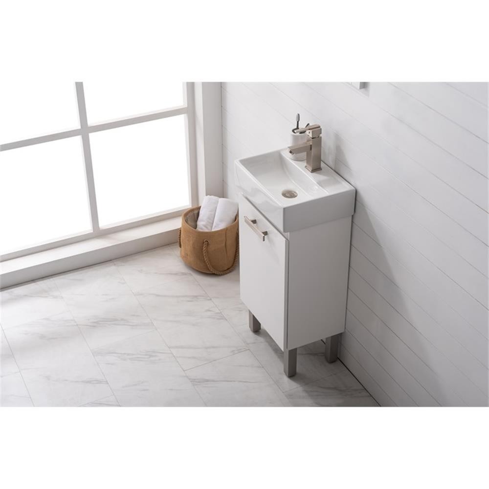 Design Element Stella 16.5″ Wood Single Sink Vanity in White