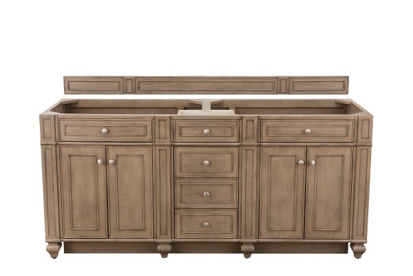 72″ James Martin Bristol 157-V72-M-WW Double Vanity Cabinet Whitewashed Walnut