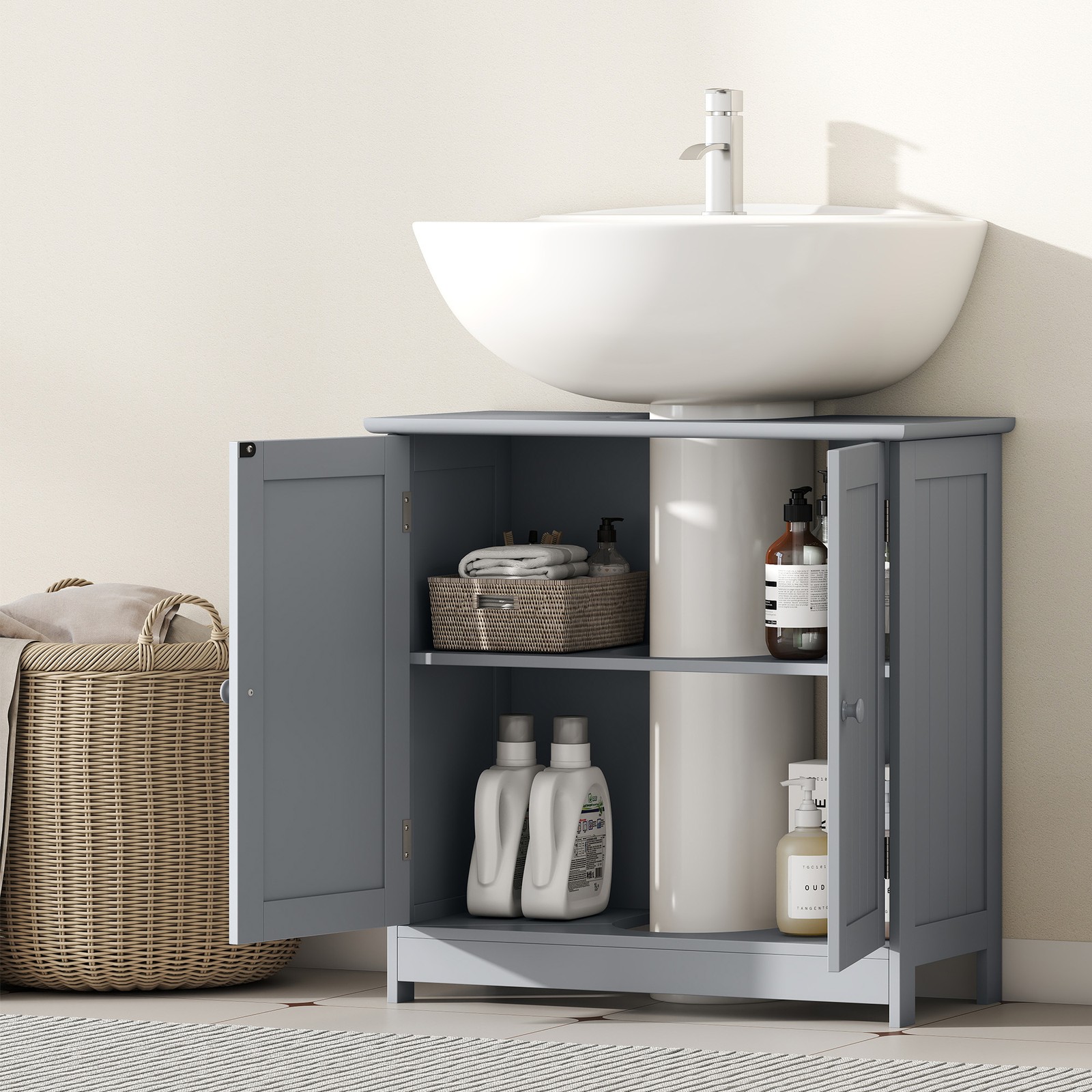 Bathroom Under Sink Vanity Cabinet, Multipurpose Space Saving Storage,Used