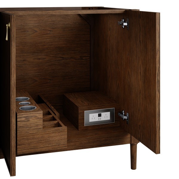 72″ James Martin Kinnsden D680-V72-SBK Double Vanity Cabinet Light Sable Oak