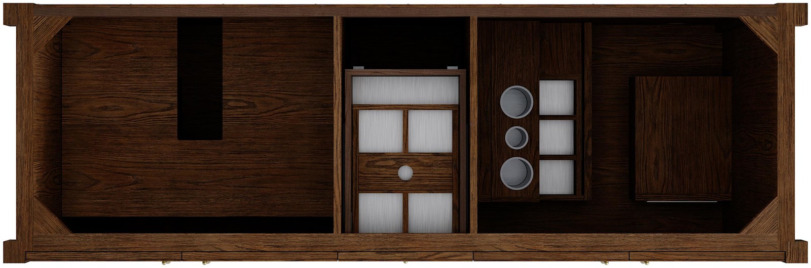 James Martin Vanities D680-V72-3EJP Kinnsden 72″ – Sable Oak