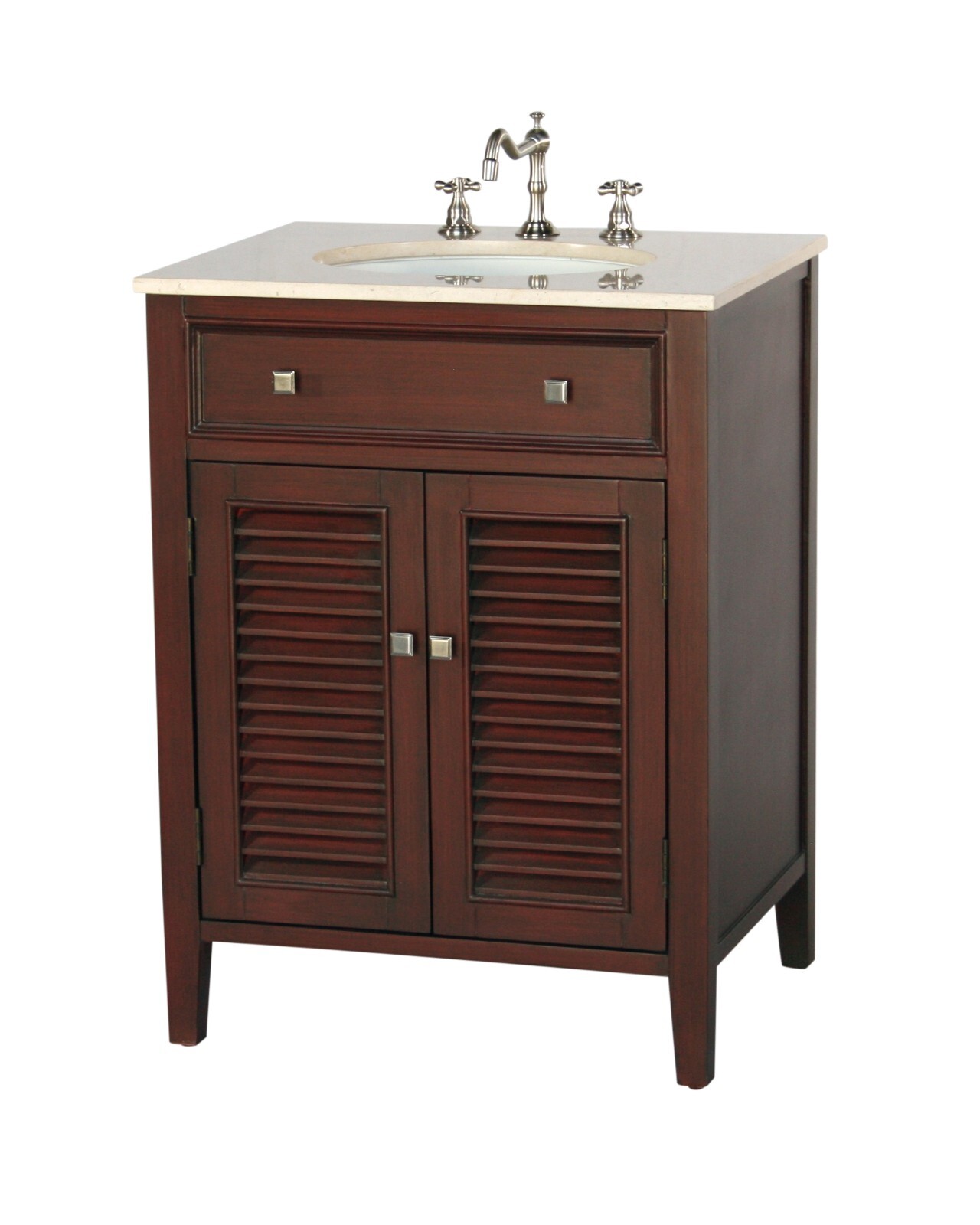 26-Inch Cottage Style Single Sink Bathroom Vanity Model 1128-26