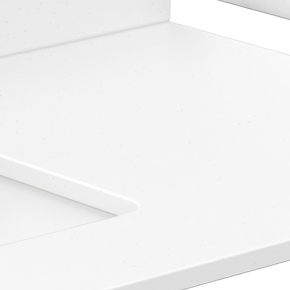 Wyndham Collection WCFVCB136STOPUNS-LEFT 36″ Cultured Marble – Carrara Cultured