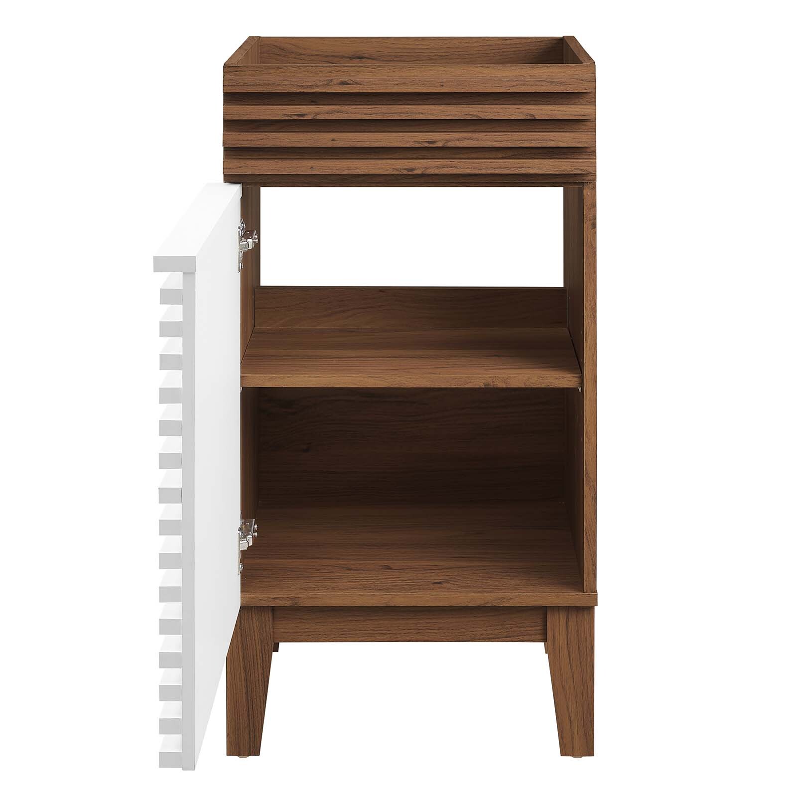 Modway Render 18″ Bathroom Vanity in White Walnut – Sink Basin Not Included