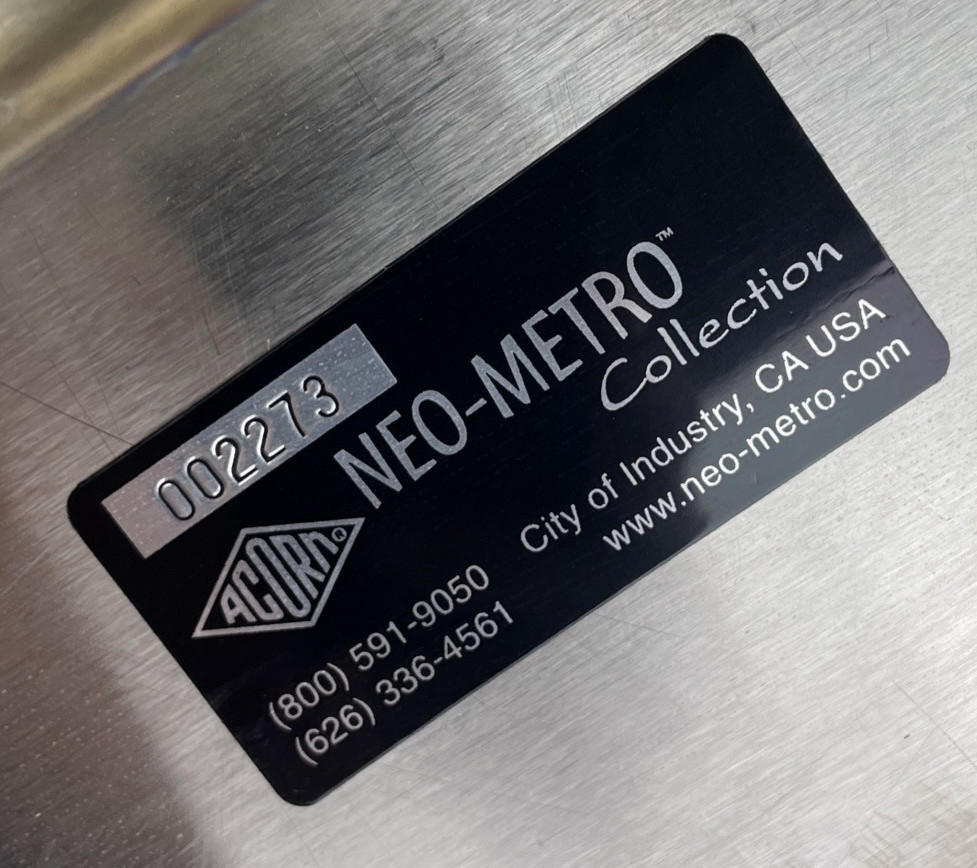 NEO METRO Collection Shallow EBB Basin 38″ x 16″ Under-Mount Sink Stainless