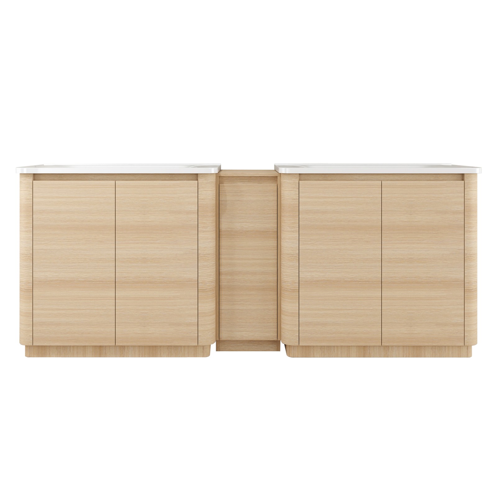 2X40“ Plywood Freestanding Bathroom Vanity W/ Ceramic Sink +Storage Cabinet Oak