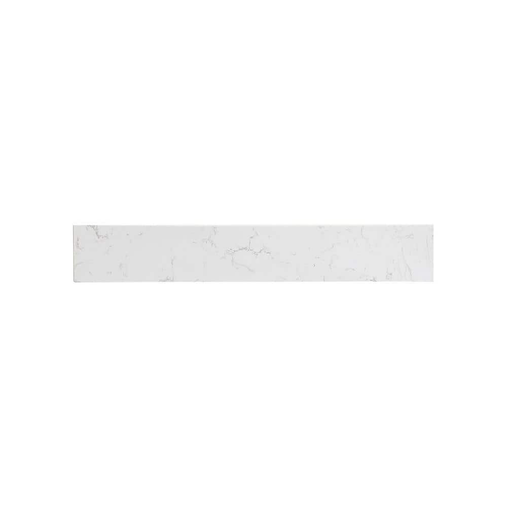 Unbranded 24 in. Engineered Stone Vanity Backsplash w/ Calacatta White