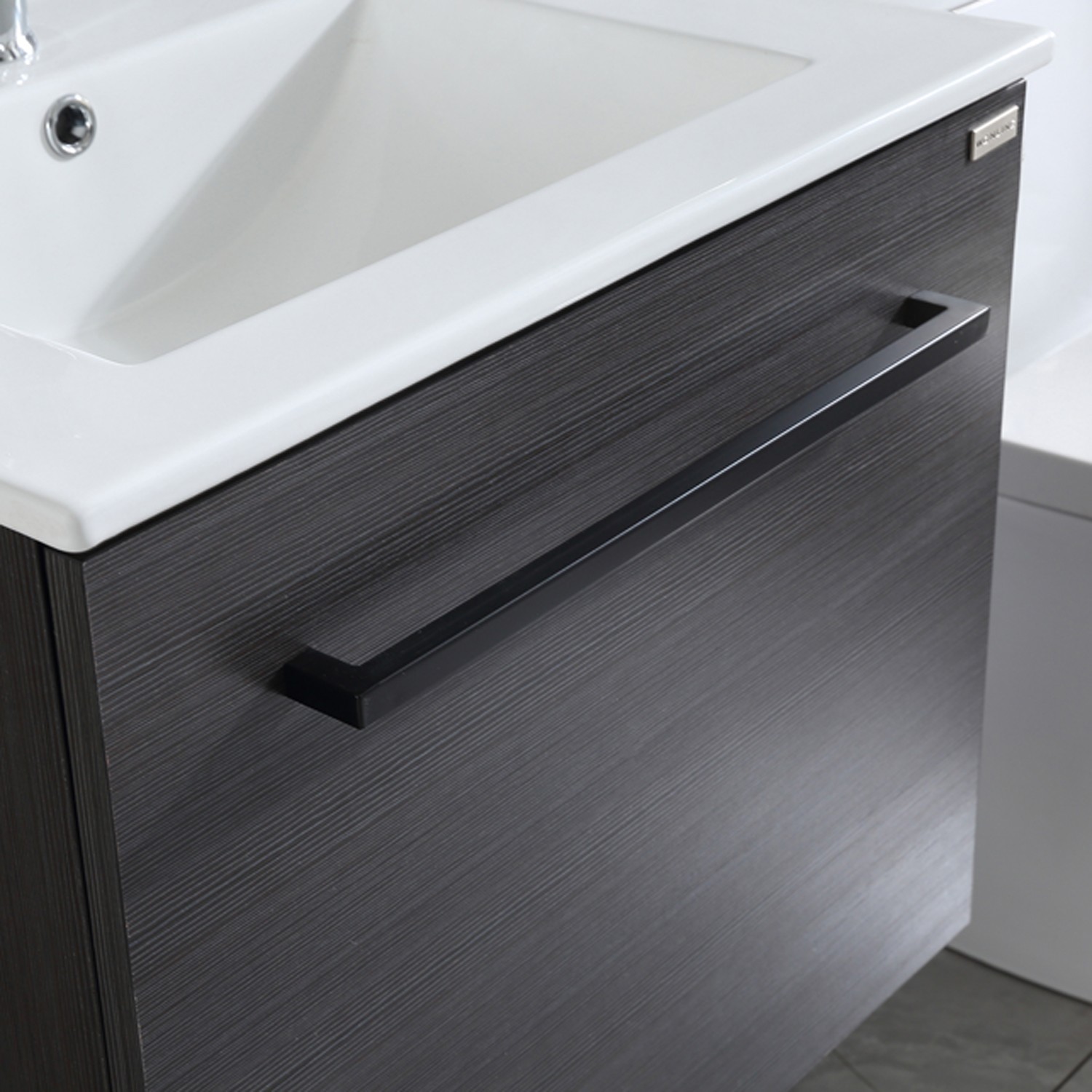 24Inch Bathroom Vanity With Sink Wall Mounted Cabinet Storage Set w/Faucet Drain