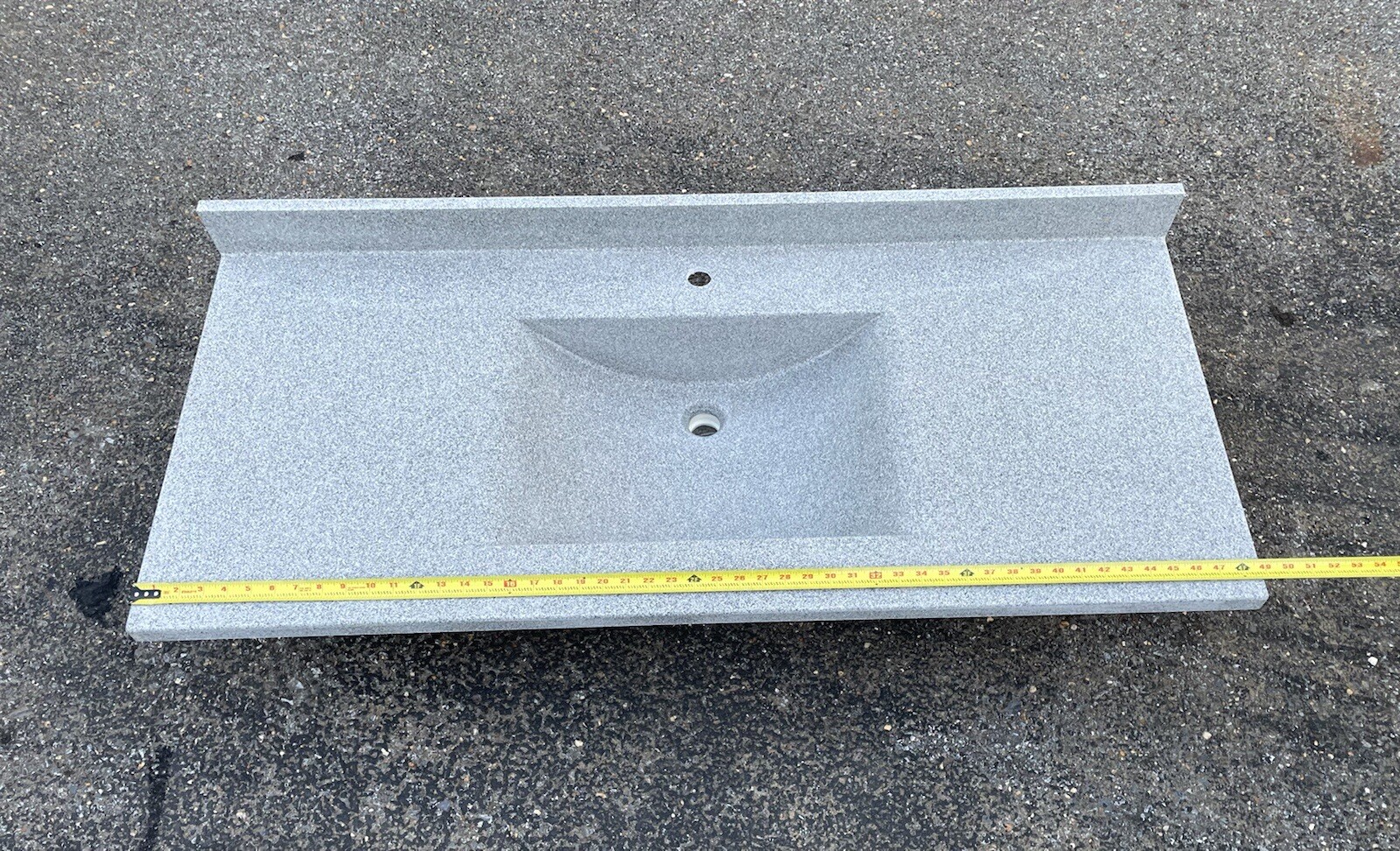 NEW Swanstone CV-2249 Contour VANITY TOP GRAY GRANITE – SOLID COLOR – 49” X 22”