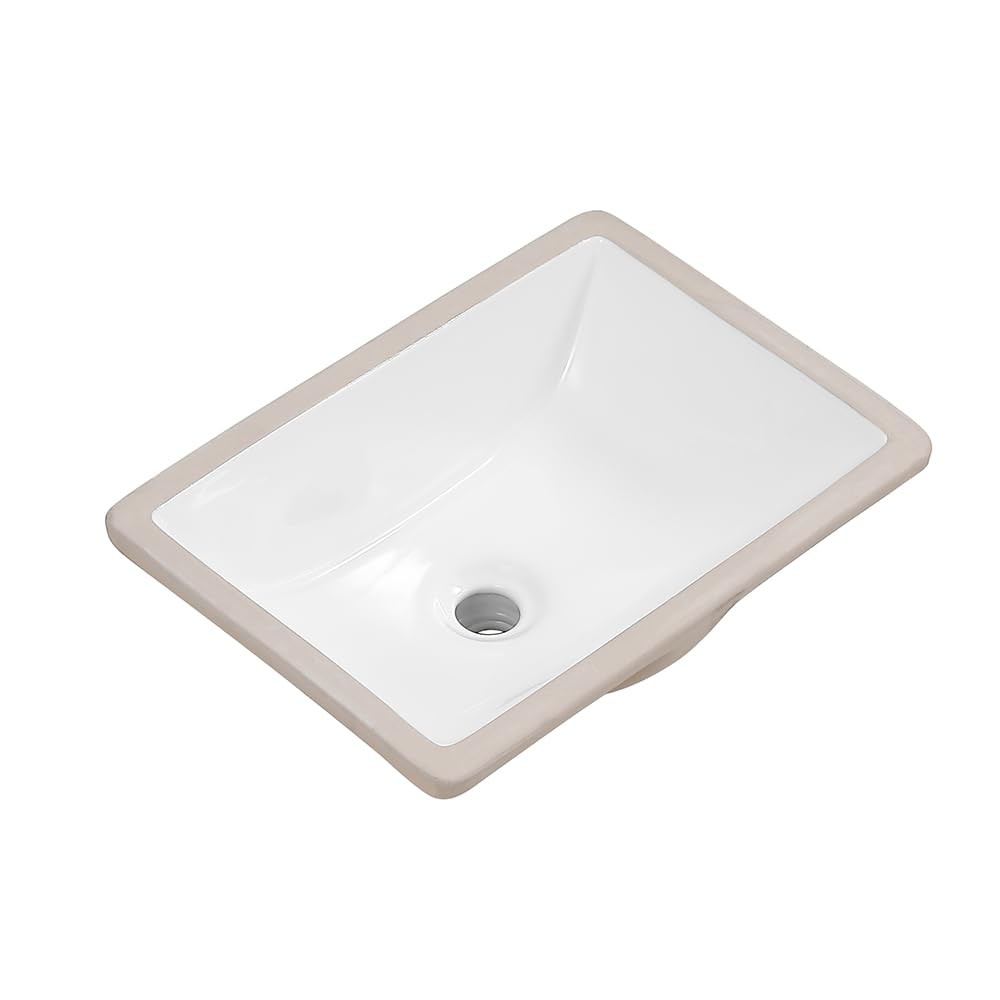 18 Inch Small Rectangle Undermount Bathroom Sink Vessel Sink Lavatory Ceramic…