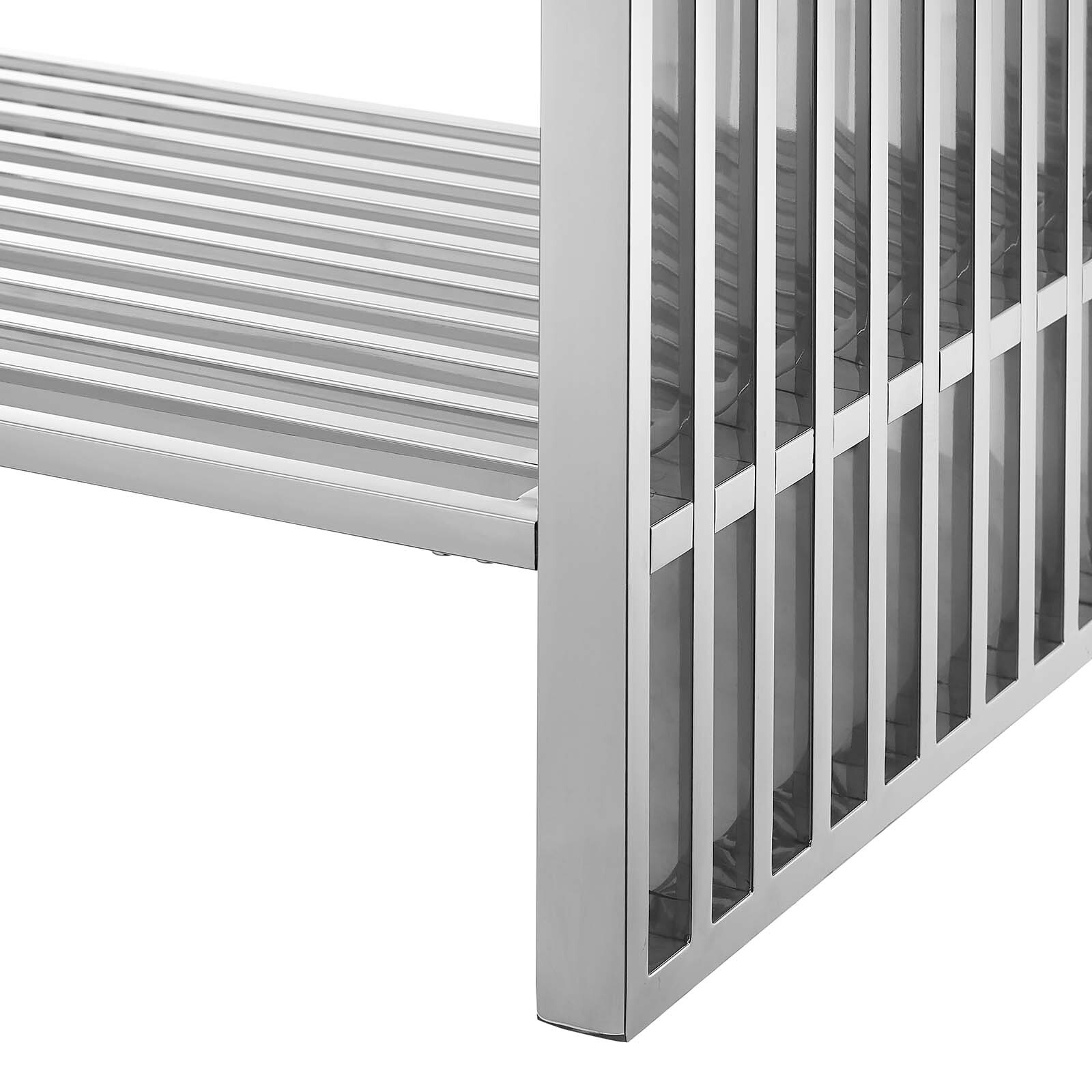 Modway Gridiron 36″ Bathroom Vanity in White Silver