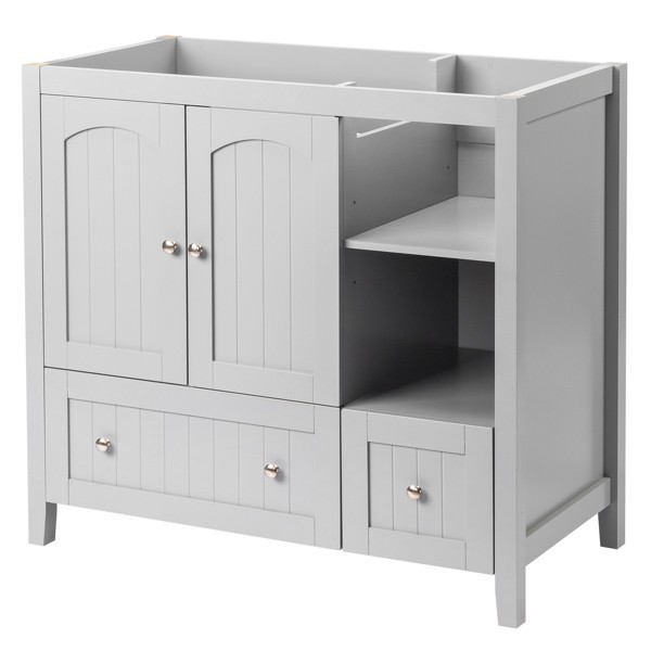 36 inch Bathroom Vanity Without Sink Wood Cabinet with 2 Doors & 2 Drawers