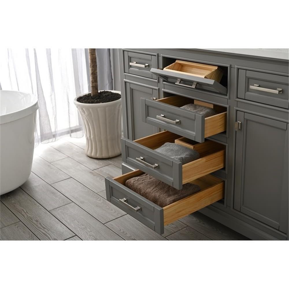 Design Element Milano 48″ Solid Birch Hardwood Single Vanity in Grey