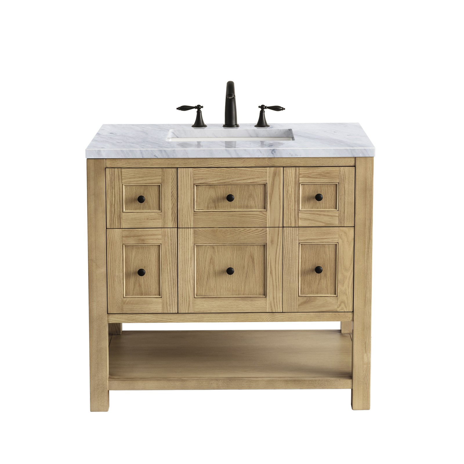 James Martin Vanities 330-V36-3CAR Breckenridge 36″ – Light Natural Oak