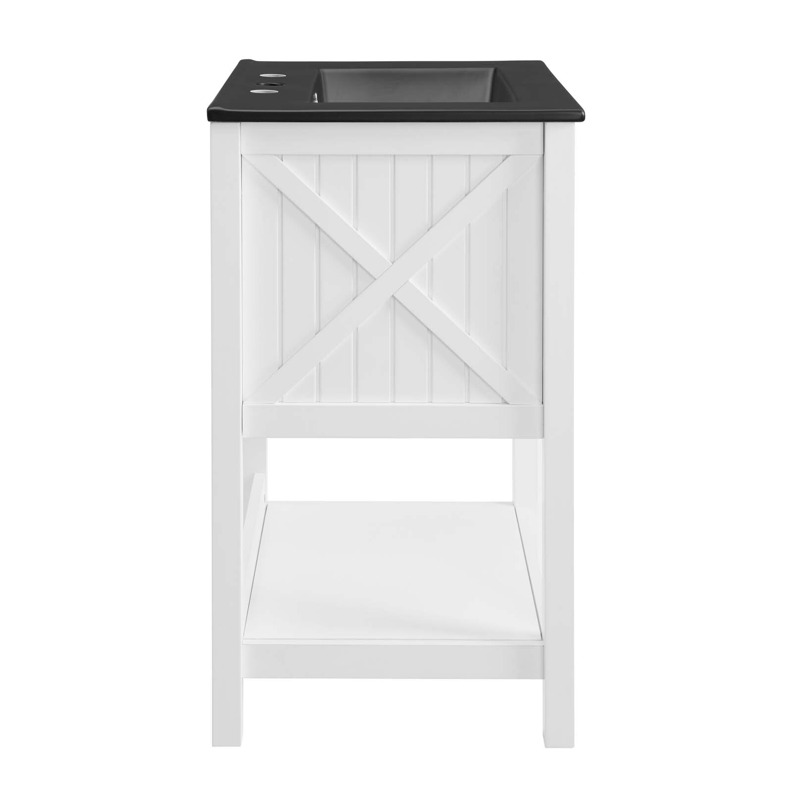Modway Steam 24″ Bathroom Vanity With Sink in White Black