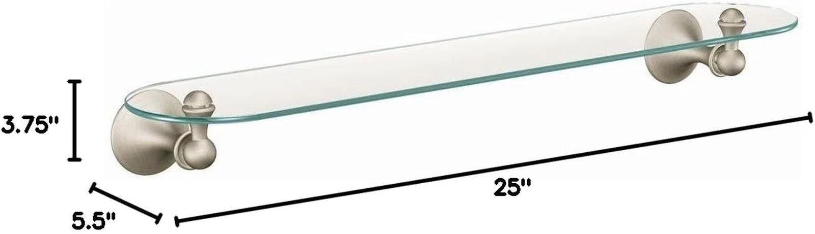 Moen DN7790BN Lounge Brushed Nickel Bathroom Vanity Shelf