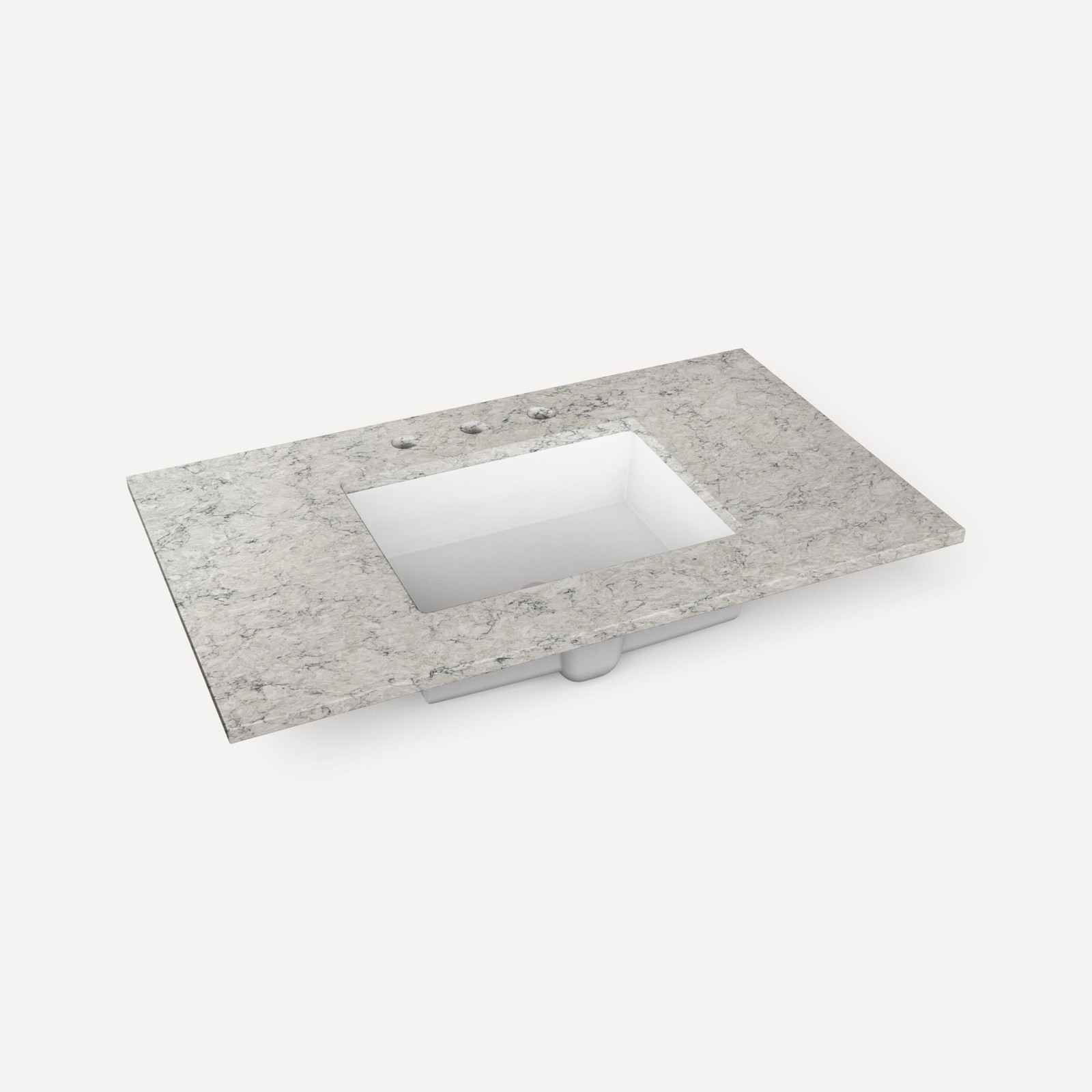 Robern TA36UCO-8CS2 Craft Series 36″ Quartz Vanity Top – White Zeus Extreme