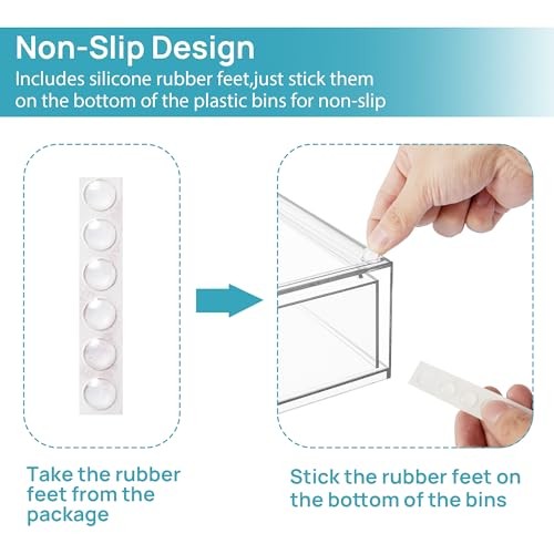 12.1”W Clear Stackable Storage Drawers,2 Pack Acrylic Plastic 2pack Wide