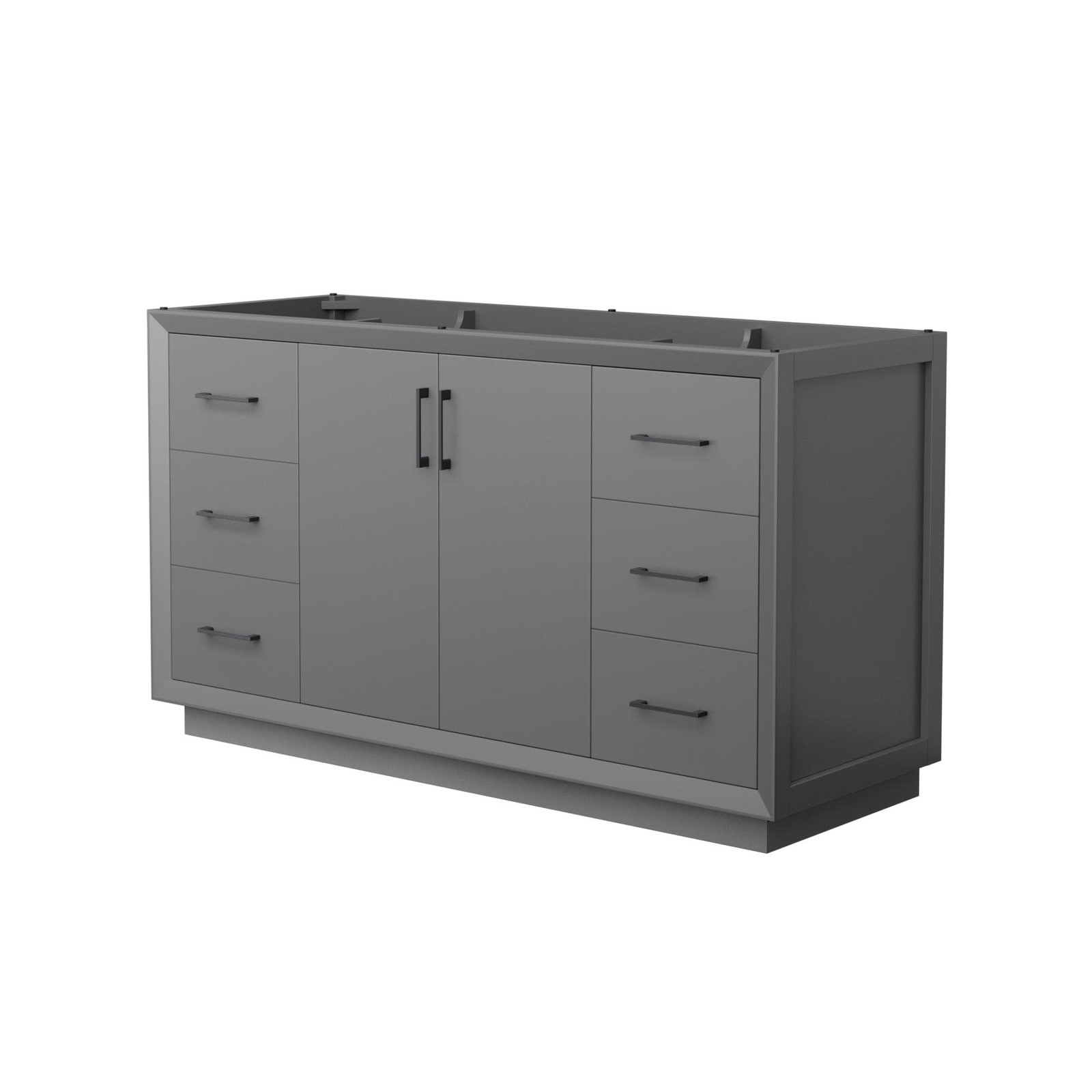 Wyndham Collection WCF414160S-CXSXX-MXX Strada 59″ Single – Dark Gray / Matte
