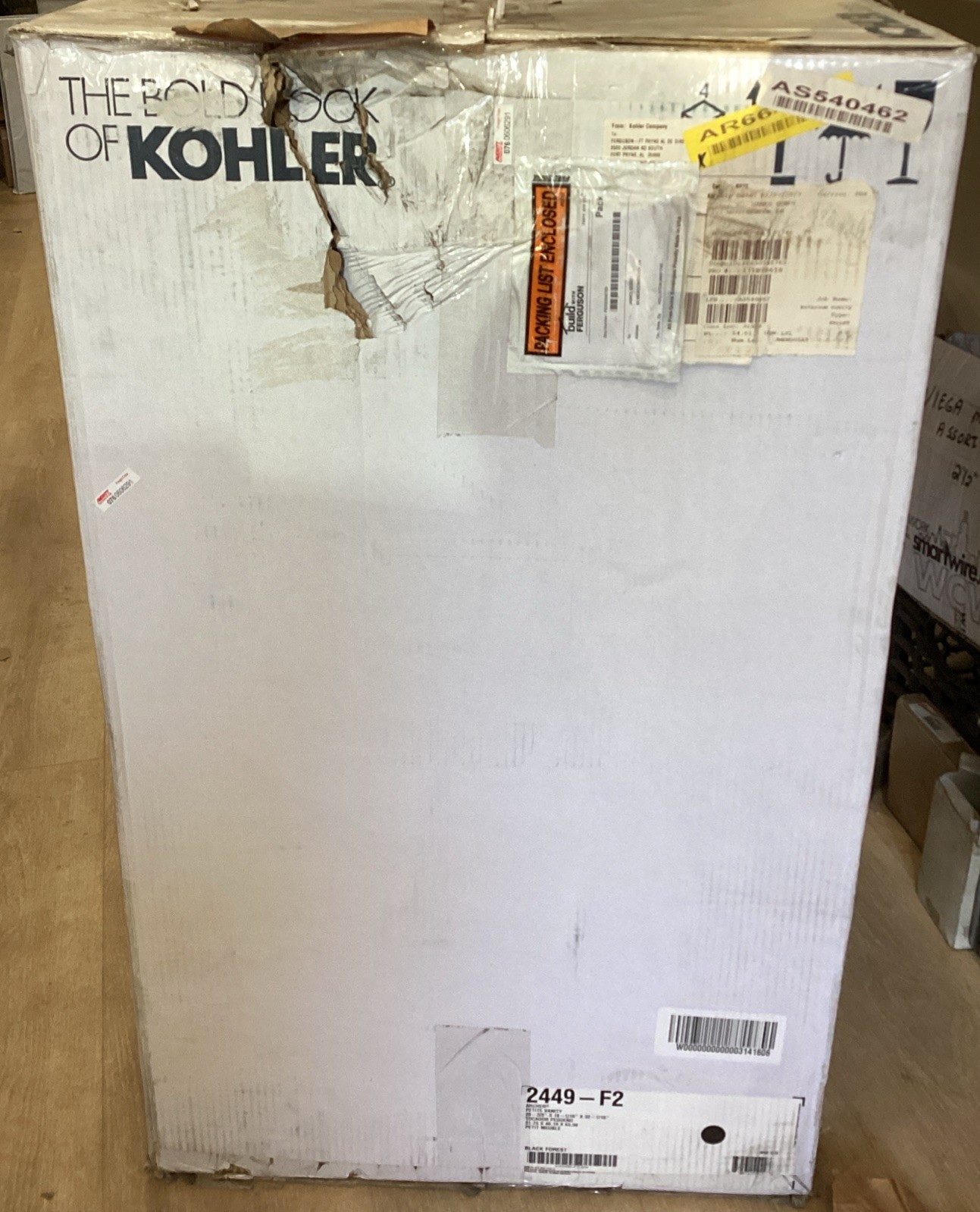 Kohler Vanity Cabinet Petite Free Standing Black Archer 2449-F2