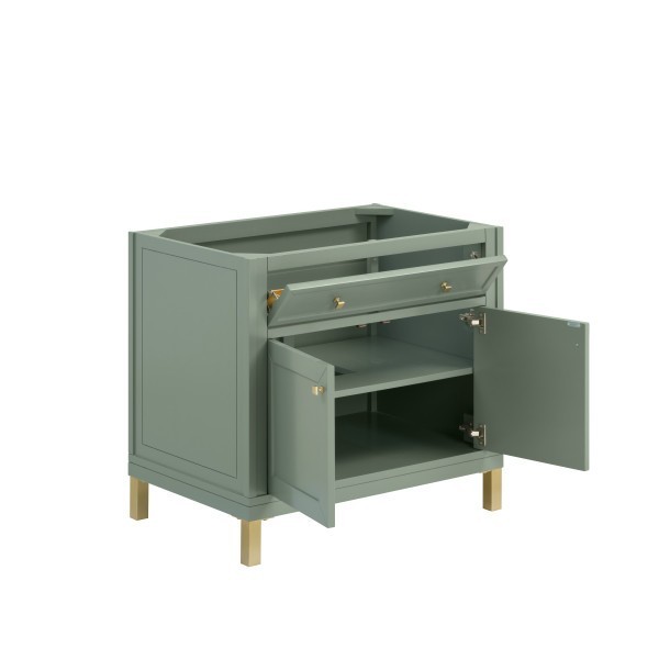 36″ James Martin Chicago 503-V36-GW-3CSP Vanity Cabinet Charcoal Soapstone Top