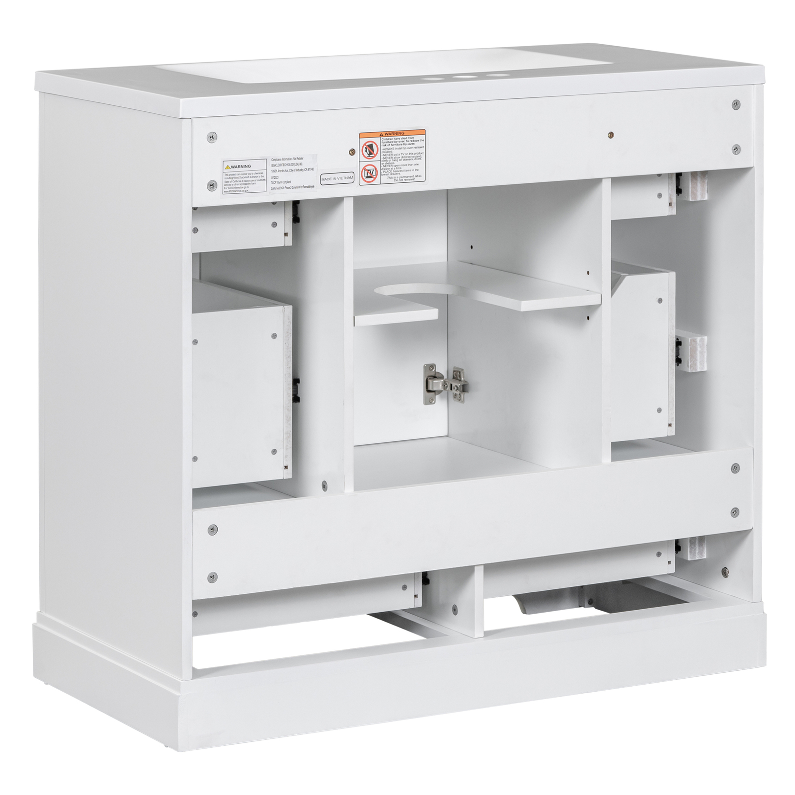 36“ Bathroom Vanity w/ Sink, 6 Drawers, Freestanding Storage Bath Vanity Cabinet