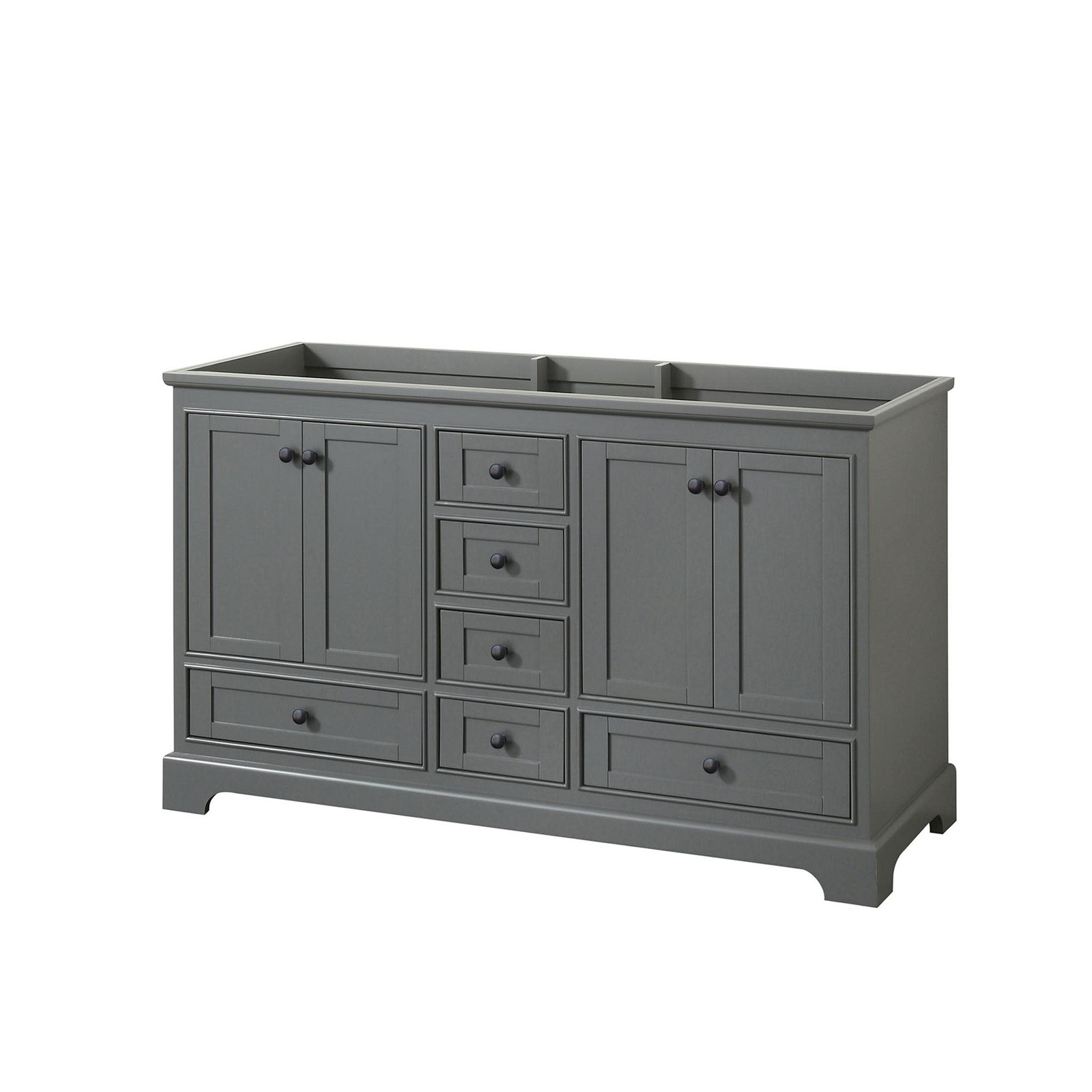 Wyndham Collection WCS202060DCXSXXMXX Deborah 59-1/4″ Double – Dark Gray / Matte