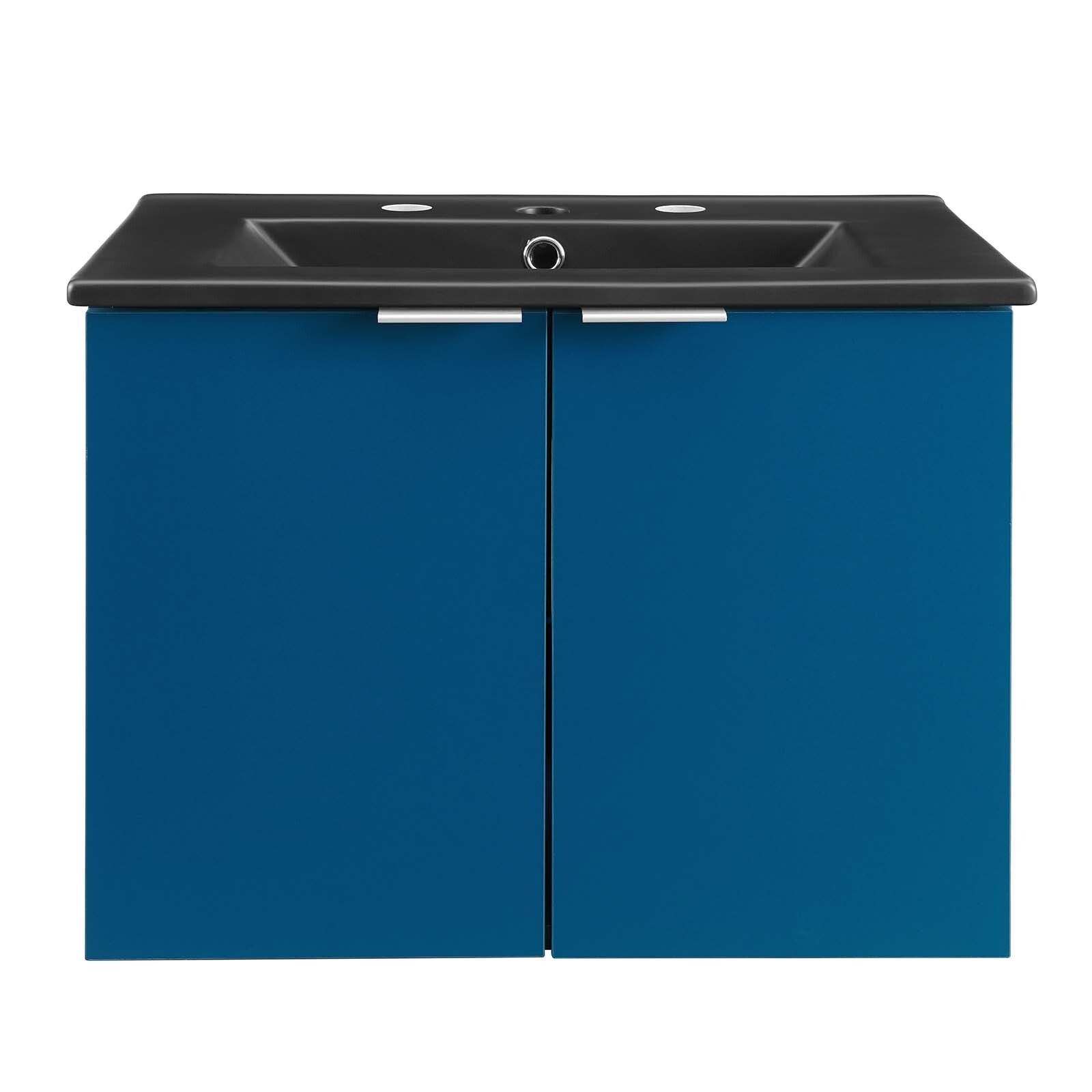 Modway Maybelle 24″ Wall-Mount Bathroom Vanity In Navy Black