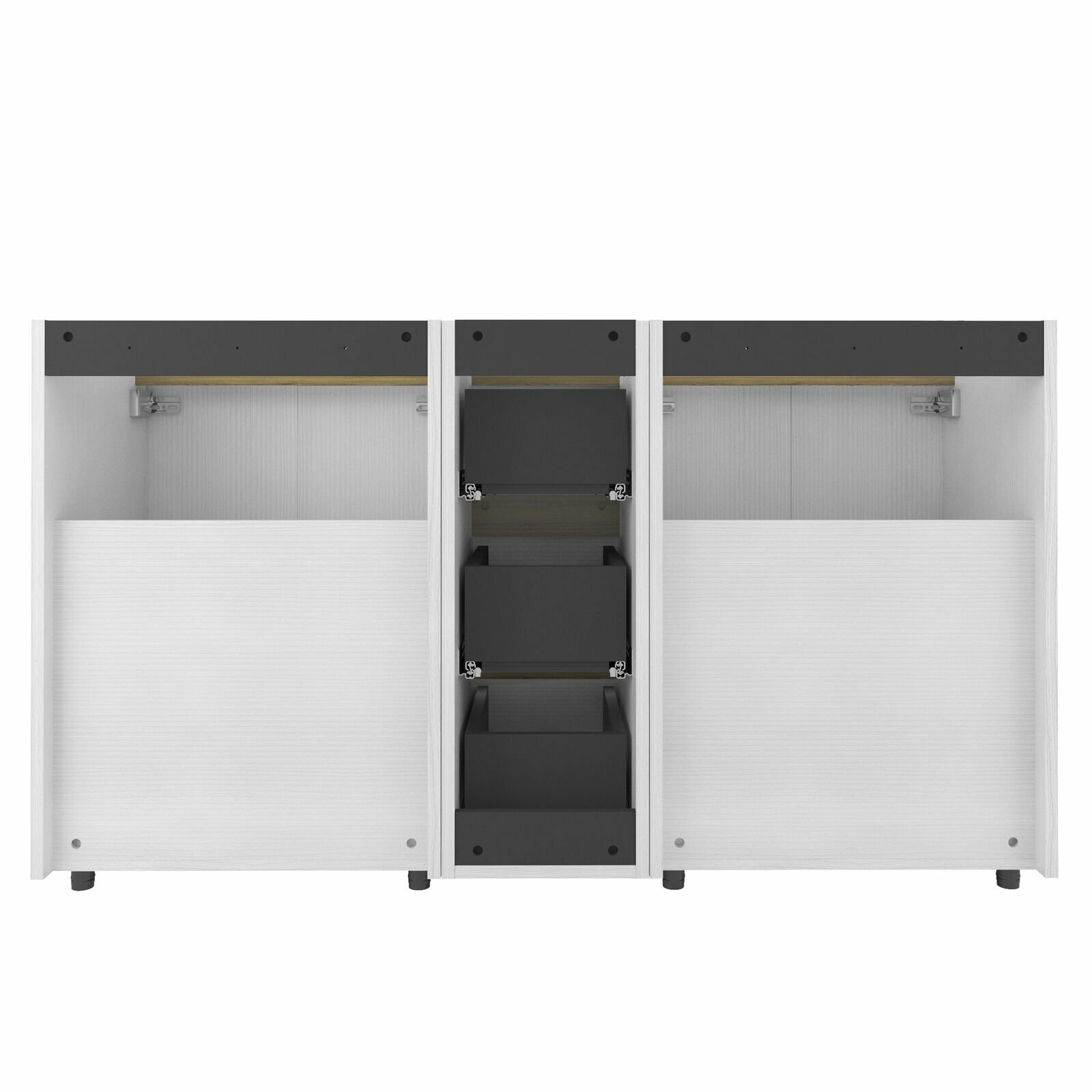 Tennesse 60″ Vanity Base Cabinet | Roucke White Wood | 60 X 33,5 X 21,5 In