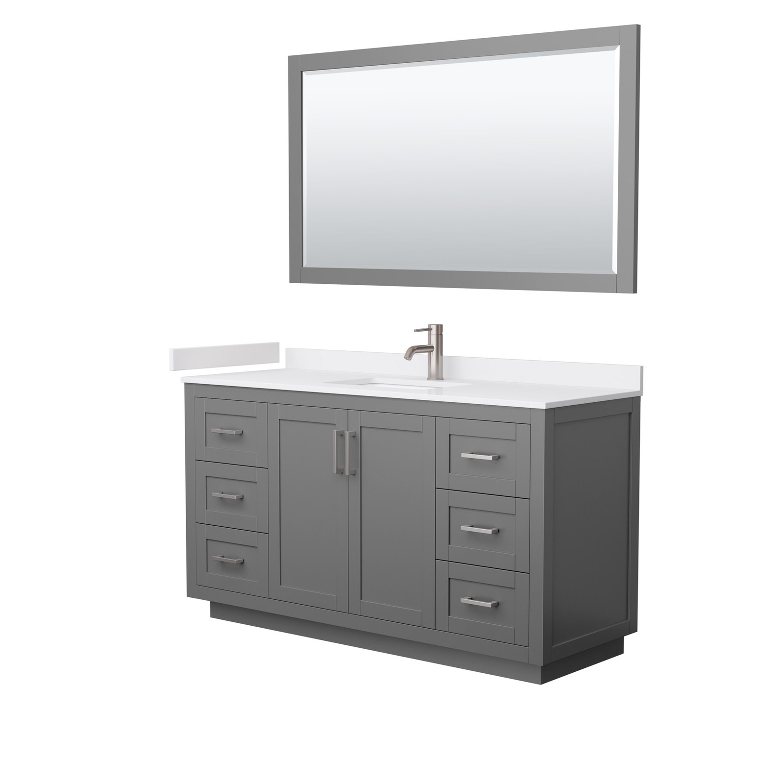 Wyndham Collection WCF2929-60S-VCA-M58 Miranda 60″ – Green / Carrara Cultured