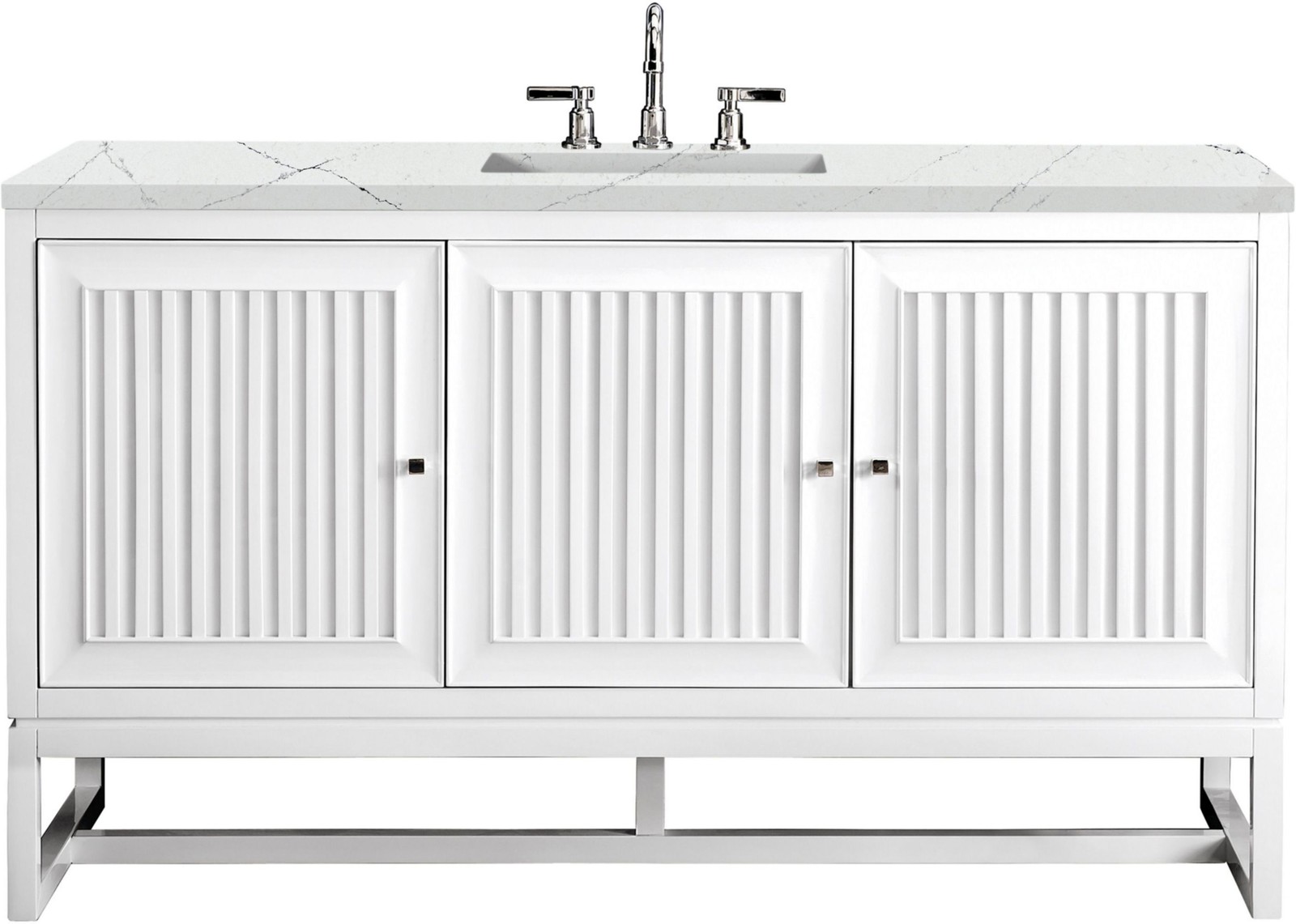 James Martin Vanities E645-V60S-3ENC Athens 60″ Wall Mounted and – White