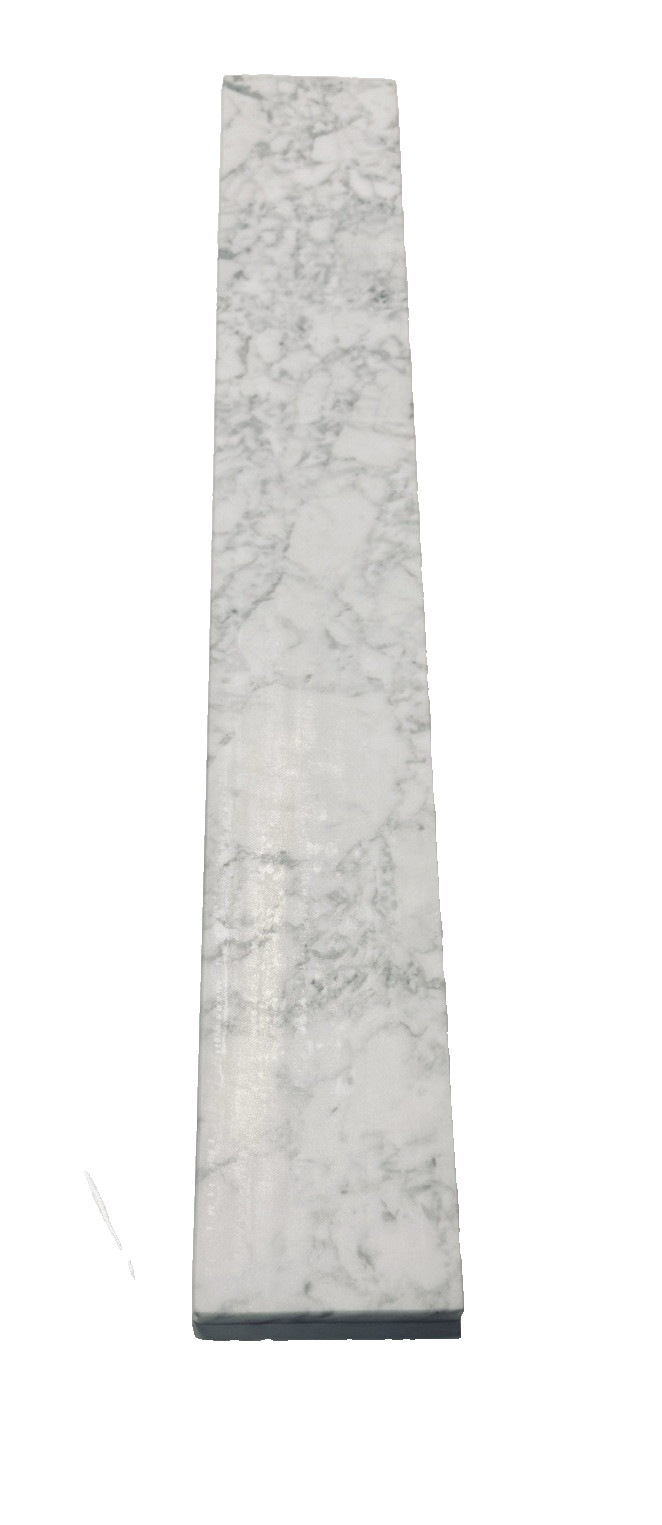 27-5/8″ x 4″ x 11/16 thick White Marble Back Splash Shelf
