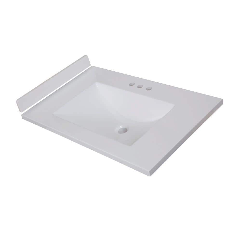 St. Paul 18 in. W Cultured Marble Vanity Sidesplash in White