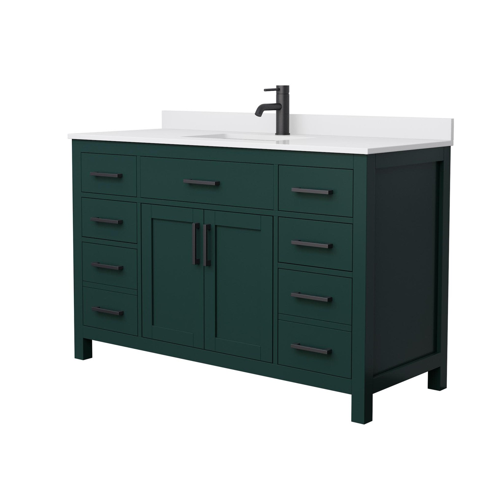 Wyndham Collection WCG242454S-UNSMXX Beckett 54″ – Dark Blue / Carrara Cultured