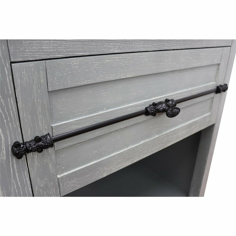 Plantation Solid Wood Rectangle Sink Vanity with White Carrara Top in Ash