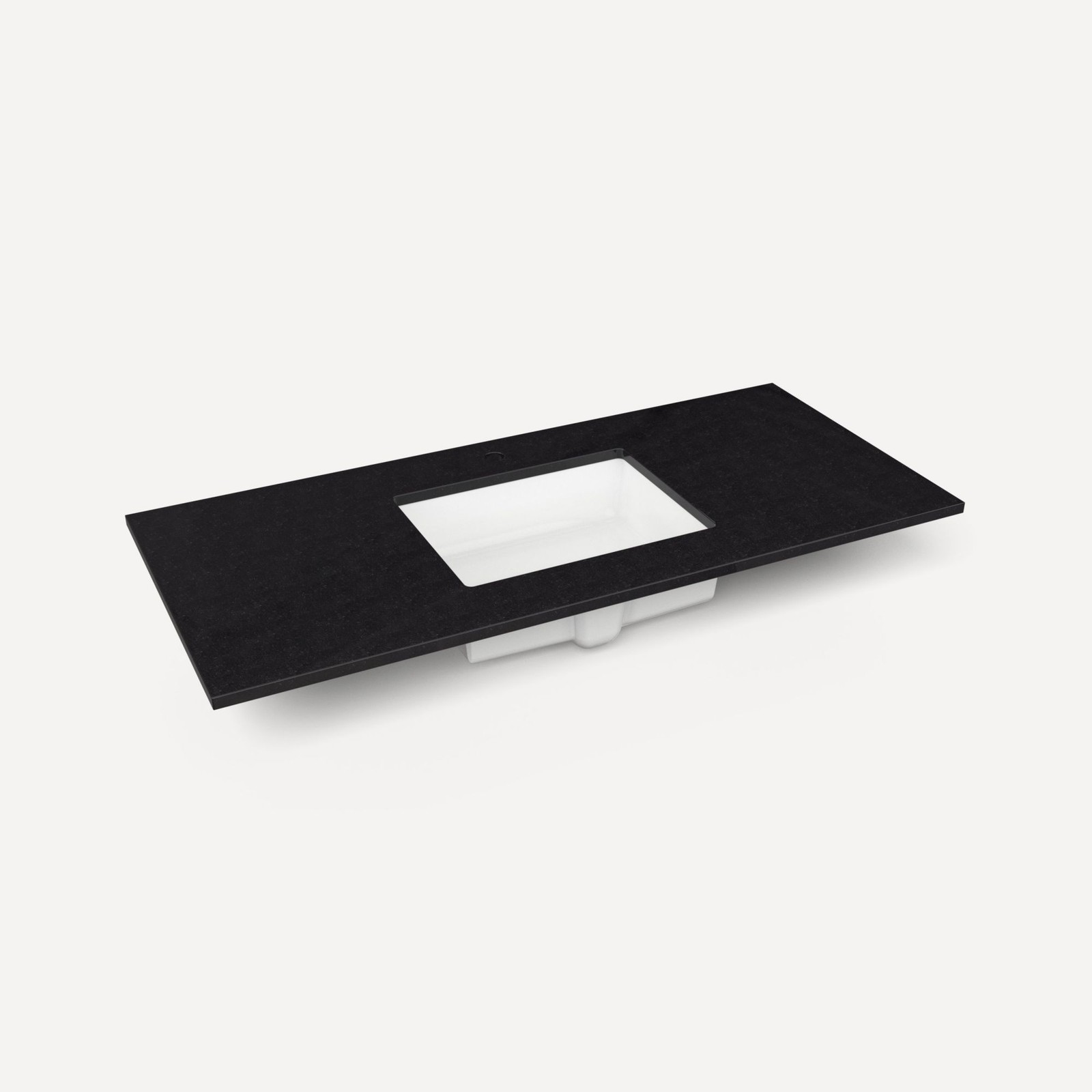 Robern TB49UCO-1 49″ Quartz Vanity Top for 1 Hole Faucet – Lava Black