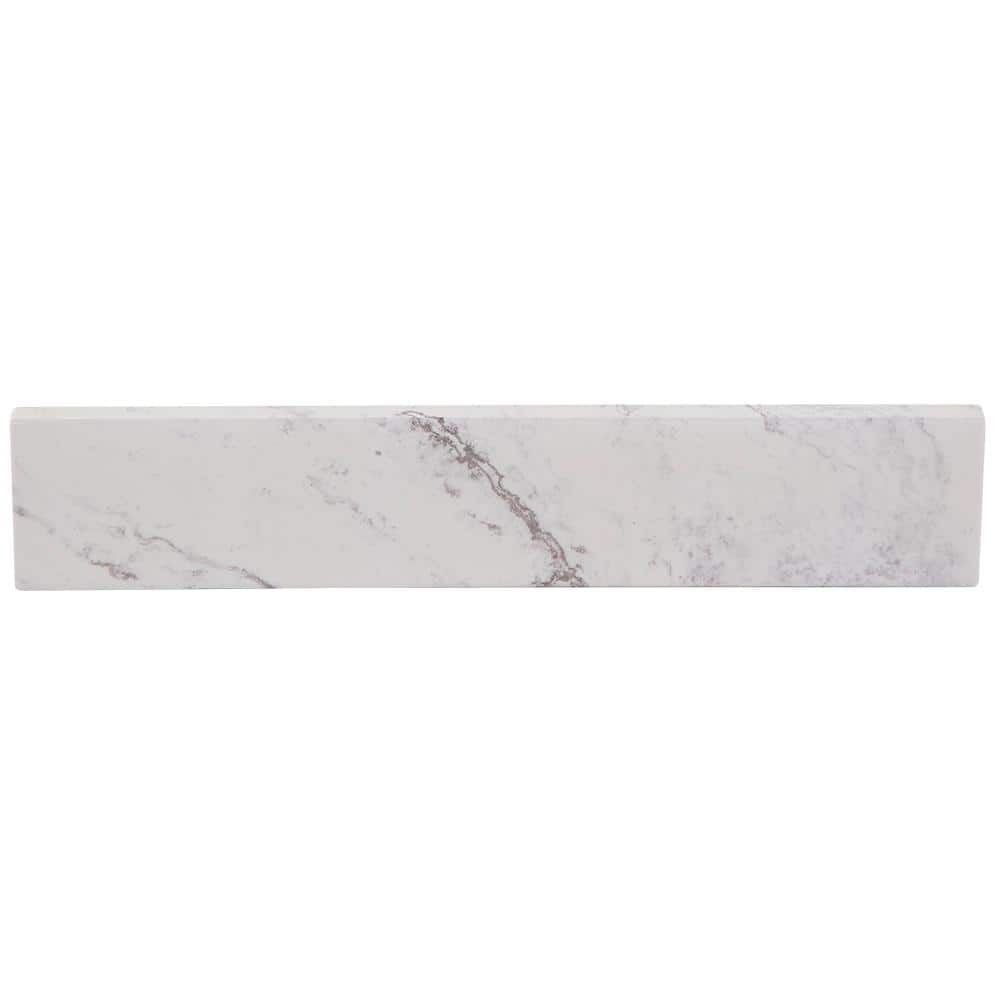 Home Decorators Collection 18 in. W Cultured Marble Vanity Sidesplash in Lunar