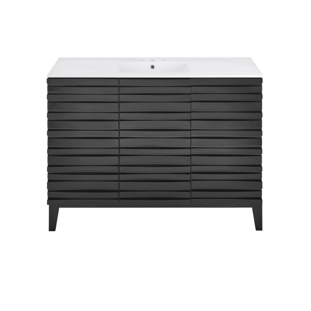 Swiss Madison SM-BV557-3 Cascade 48″ – Black Oak / White