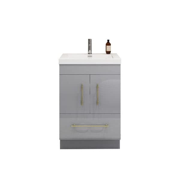 Bathroom Vanity Cabinet 24/30 inch Acrylic Sink, Storage Cabinet, Drawers