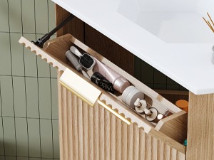 Corner Bathroom Vanity Sink Combo，Bathroom Cabinet for Small Space, Freestanding