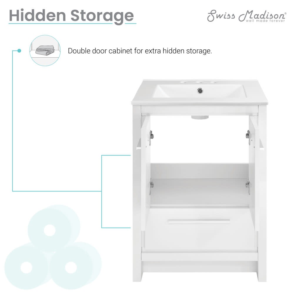 Swiss Madison SM-BV730-3 Virage 24″ – White