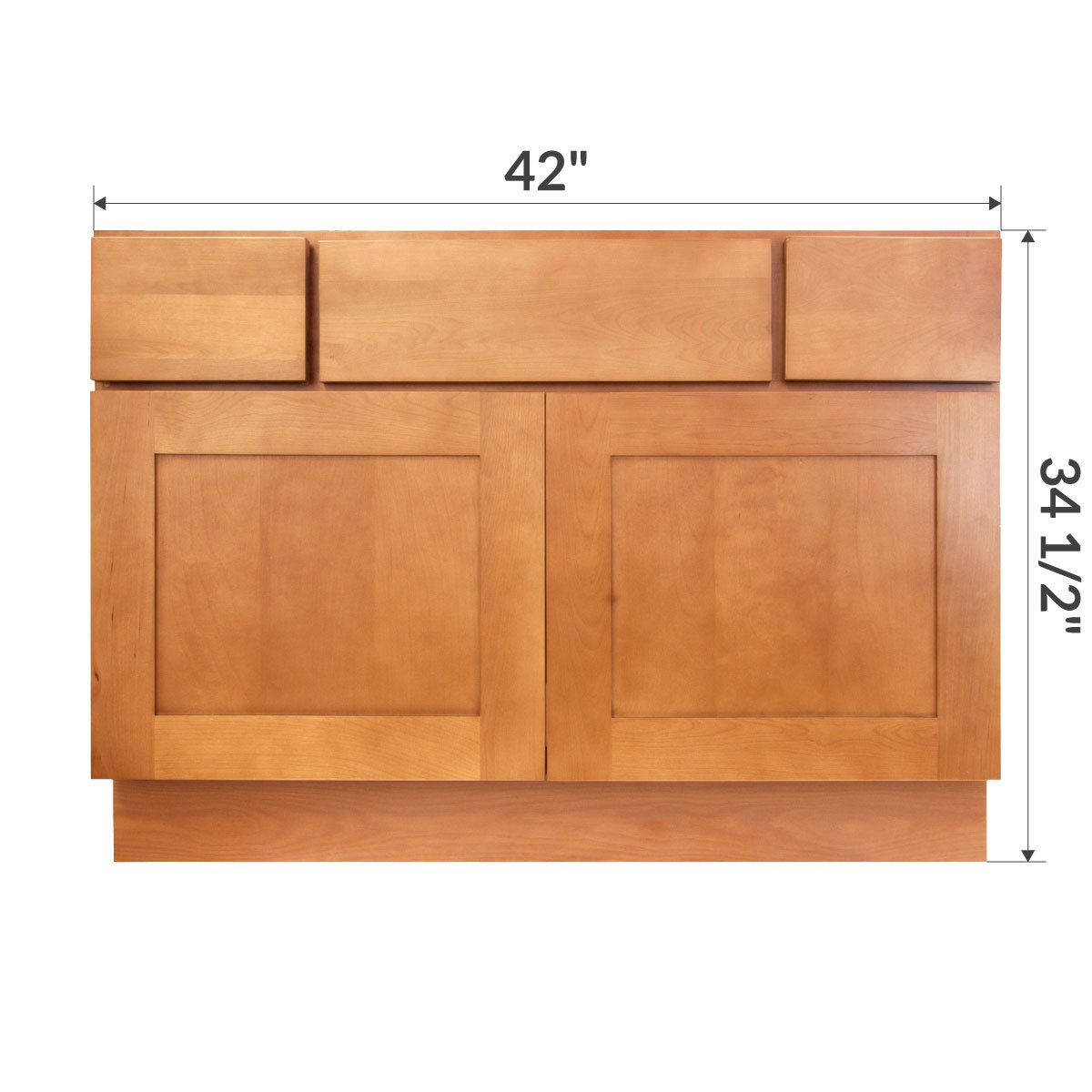 42″ Bathroom Vanity Sink Base Cabinet Maple Newport by LessCare