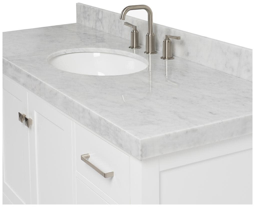 Ariel A054SCW5OVO Cambridge 55″ – Grey / Italian Carrara Marble Top / Brushed