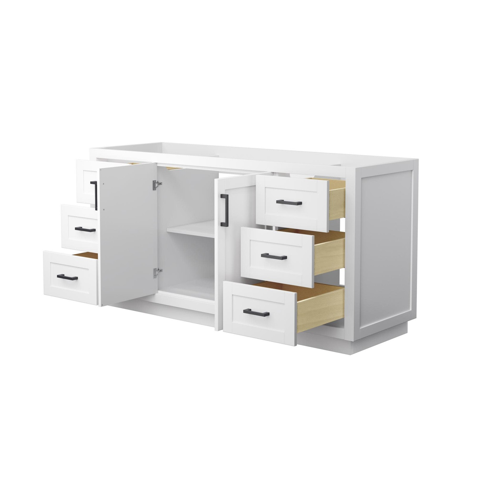 Wyndham Collection WCF2929-66S-CX-MXX Miranda 66″ Single – White / Brushed Gold