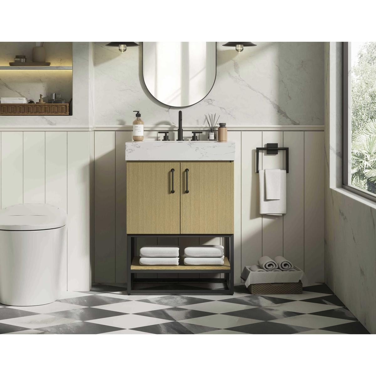 Elegant Lighting VF29224MHB Caroline Vanity Honey Brown