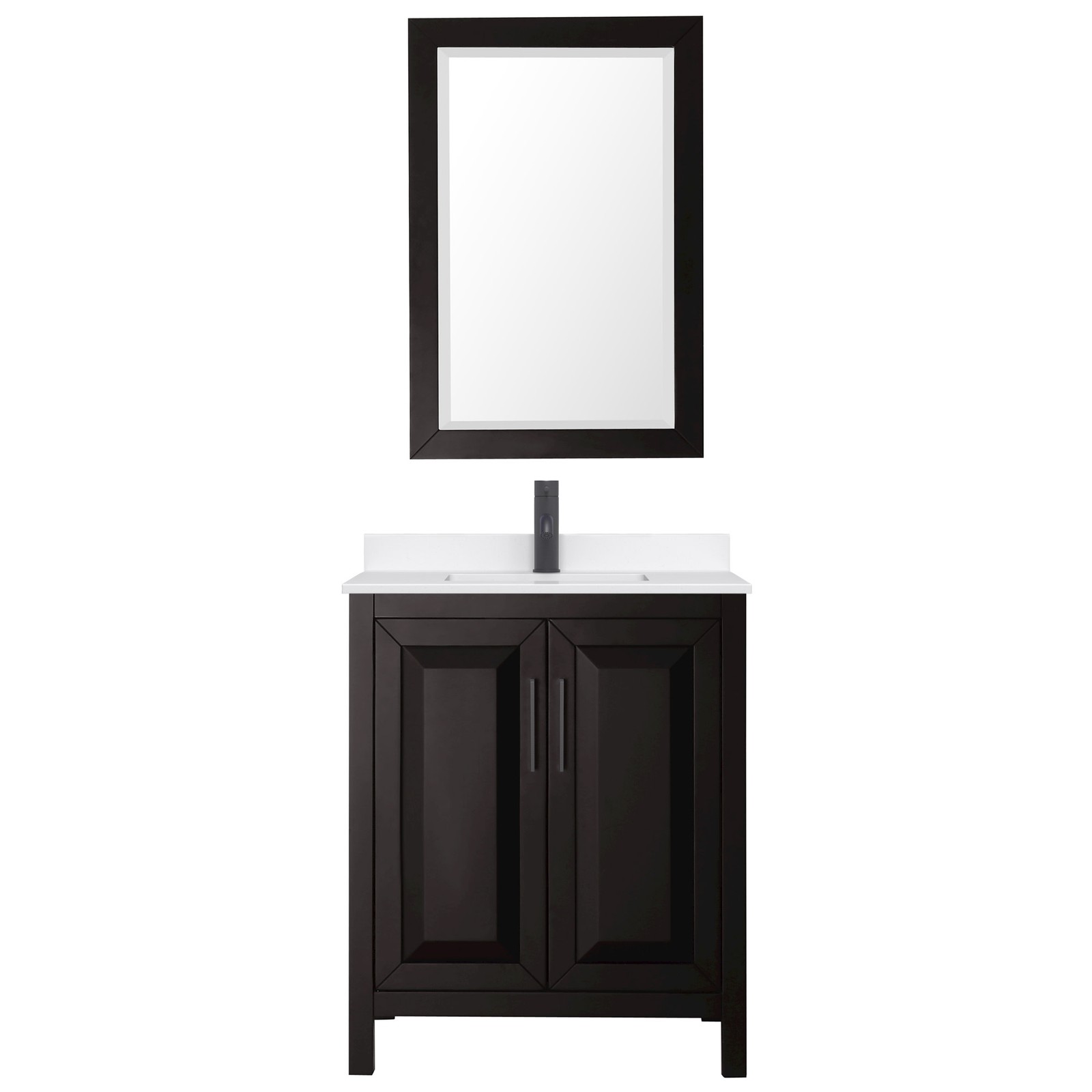 Wyndham Collection WCV252530S-QTZ-UNSM24 Daria 30″ – Dark Blue / Giotto Quartz