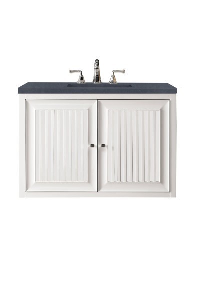 36″ James Martin Athens E645-V36-GW-3CSP Vanity Cabinet Charcoal Soapstone Top