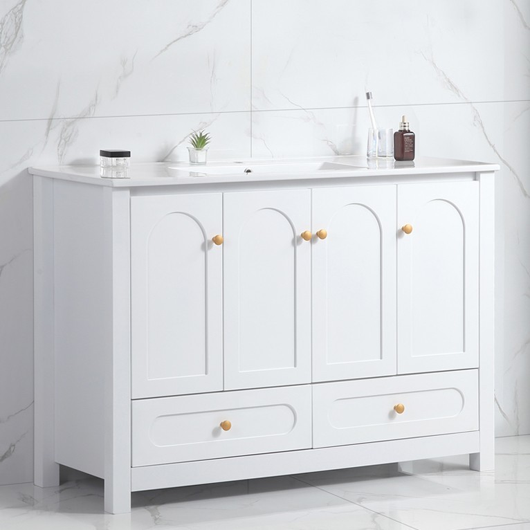 48″Bathroom Vanity with Sink, Bathroom Storage Cabinet w/4 doors and 2 drawers