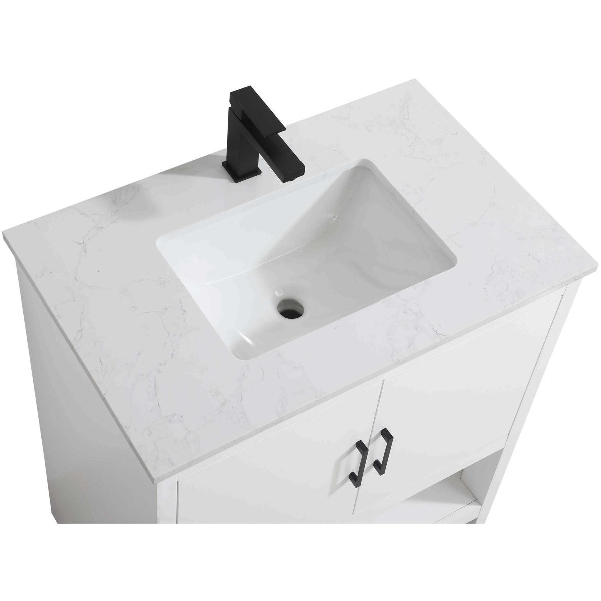 Elegant Lighting VF25230MWH Ira 30 X 34 inch White Bathroom Vanity Cabinet