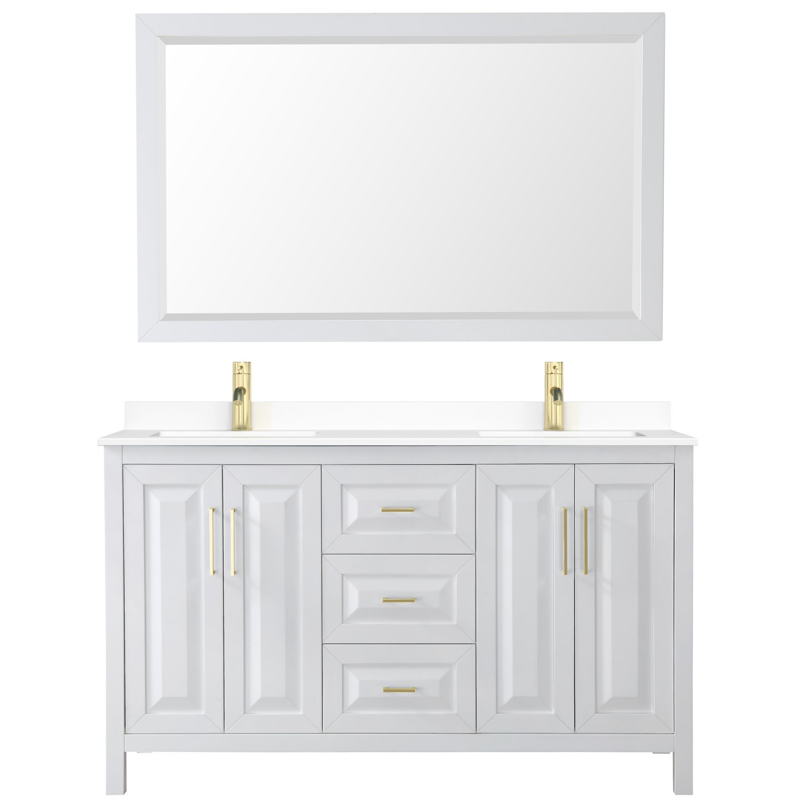 Wyndham Collection WCV252560D-VCA-M58 Daria 60″ – Dark Gray / White Cultured
